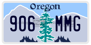 906MMG  license plate in OR