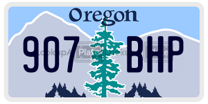 907BHP license plate in Oregon