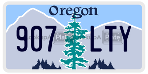907LTY  license plate in OR