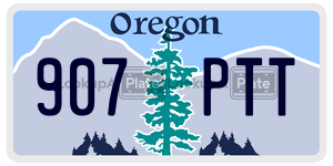 907PTT  license plate in OR