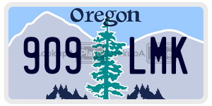 909LMK  license plate in OR