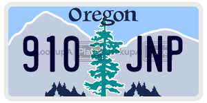 910JNP  license plate in OR