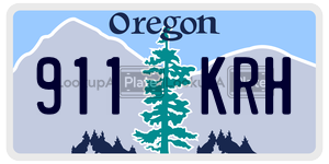911KRH  license plate in OR