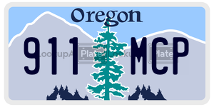 911MCP  license plate in OR