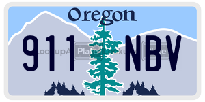 911NBV  license plate in OR