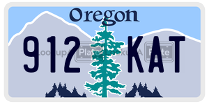 912KAT  license plate in OR