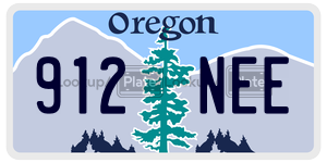 912NEE  license plate in OR