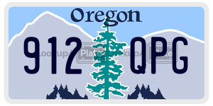 912QPG  license plate in OR