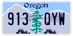 913QYW  license plate in OR