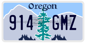 914GMZ  license plate in OR
