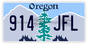 914JFL  license plate in OR