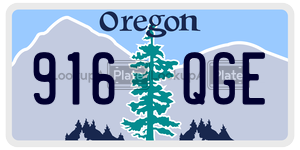 916QGE  license plate in OR
