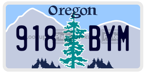 918BYM  license plate in OR