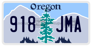 918JMA  license plate in OR