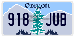 918JUB license plate in Oregon