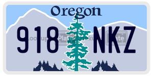 918NKZ  license plate in OR