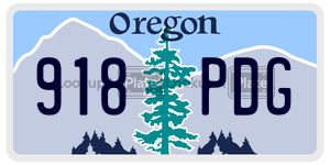 918PDG  license plate in OR