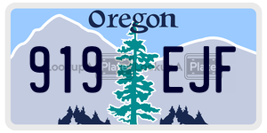 919EJF  license plate in OR