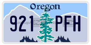 921PFH  license plate in OR