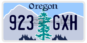 923GXH  license plate in OR
