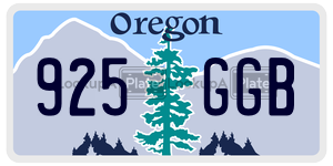 925GGB  license plate in OR