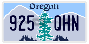 925QHN  license plate in OR