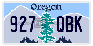 927QBK license plate in Oregon