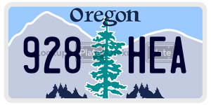 928HEA  license plate in OR