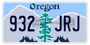 932JRJ  license plate in OR