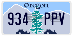 934PPV  license plate in OR