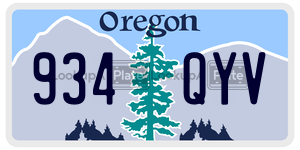 934QYV  license plate in OR