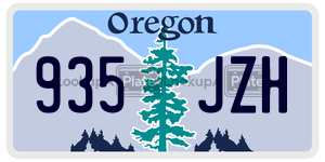 935JZH  license plate in OR