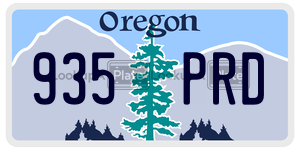 935PRD  license plate in OR