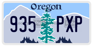 935PXP  license plate in OR
