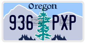 936PXP  license plate in OR