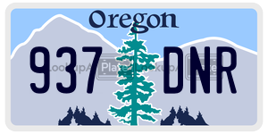 937DNR  license plate in OR