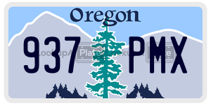 937PMX  license plate in OR