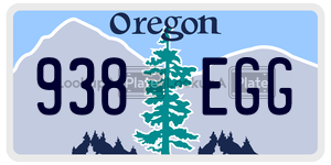 938EGG license plate in Oregon