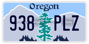 938PLZ  license plate in OR