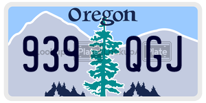 939QGJ license plate in Oregon