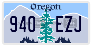 940EZJ license plate in Oregon