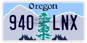 940LNX  license plate in OR