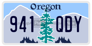 941QDY  license plate in OR