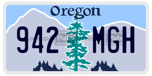 942MGH  license plate in OR