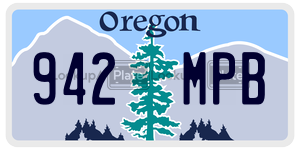 942MPB  license plate in OR