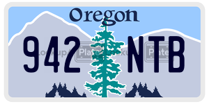 942NTB license plate in Oregon
