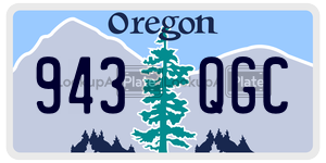 943QGC  license plate in OR