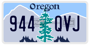 944QVJ  license plate in OR