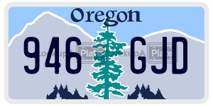 946GJD license plate in Oregon