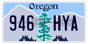 946HYA  license plate in OR